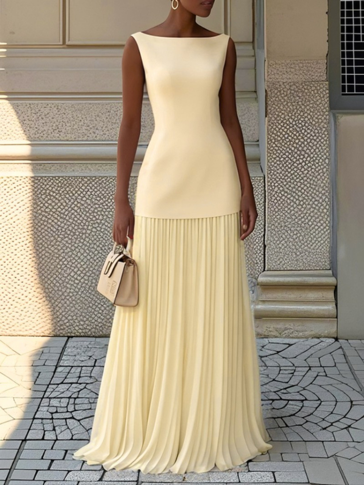 Ethnic Fashion Dress - Summer New Women Elegant Solid Splice