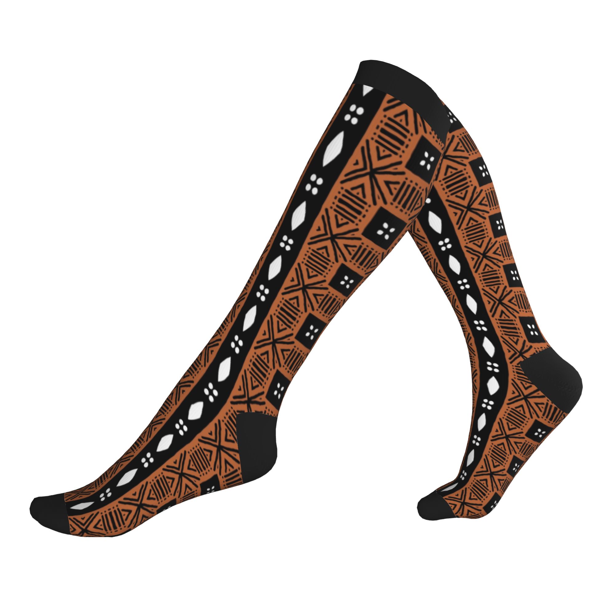 Ethnic Fashion Dress - African Safari Mud Cloth Dress Socks