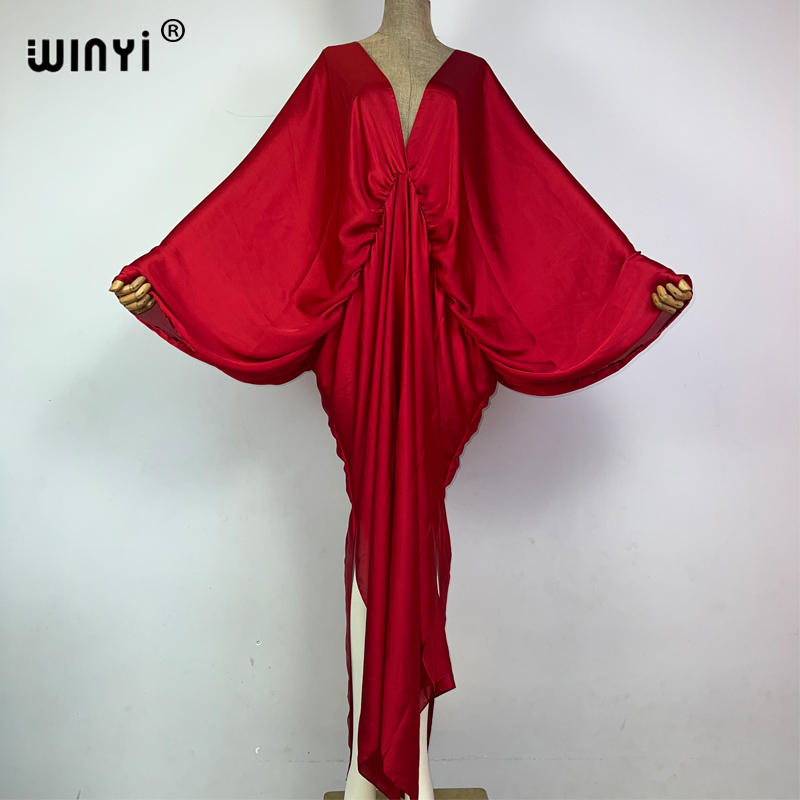 Ethnic Gown - WINYI monochrome elegant Swimsuit Cover Up
