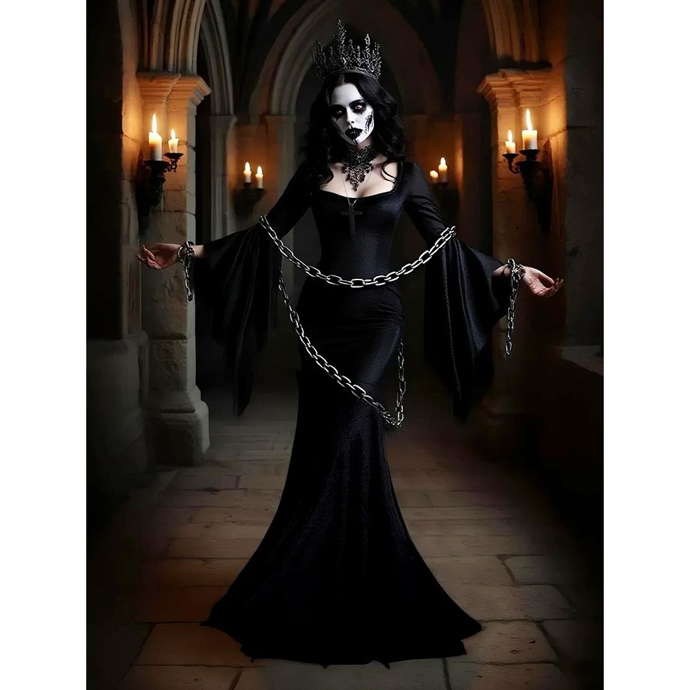 Ethnic Clothing & Online Fashion Store Khaadi Uk - Gothic Bat Witch Long Dress Halloween
