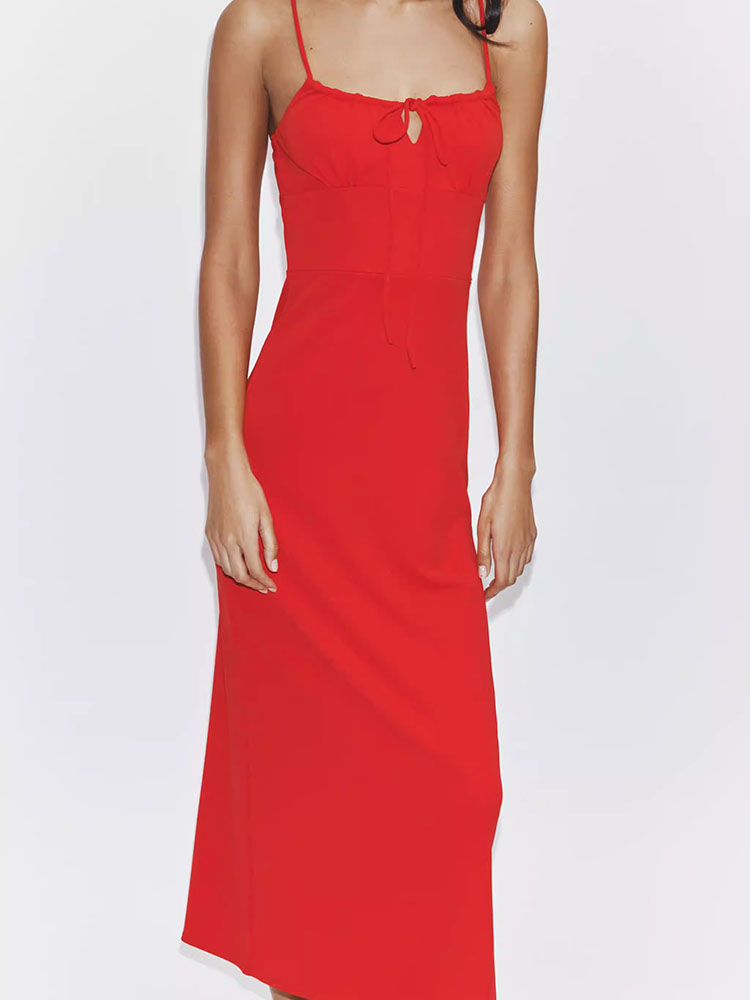 Summer New round Neck Slit Mid - Ethnic Fashion Dress review and price