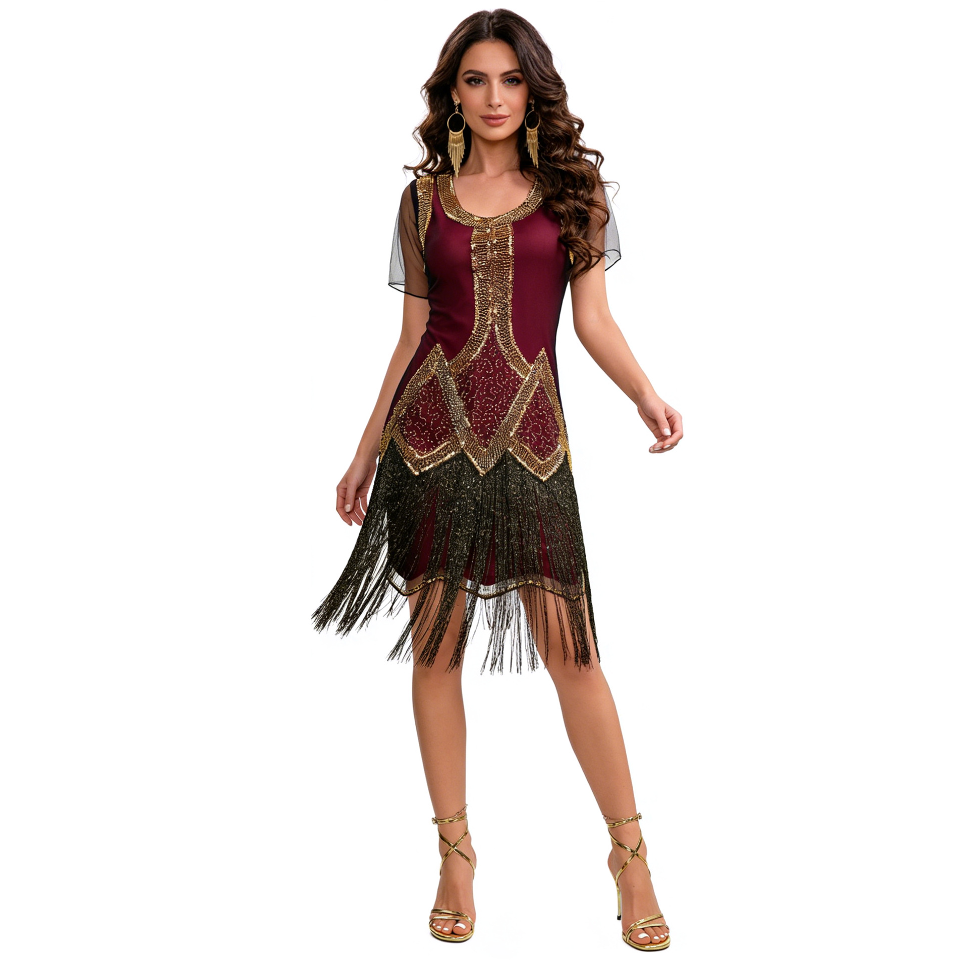 Retro 1920s Sequin Dress Cockt - Ethnic Fashion Dress review and price