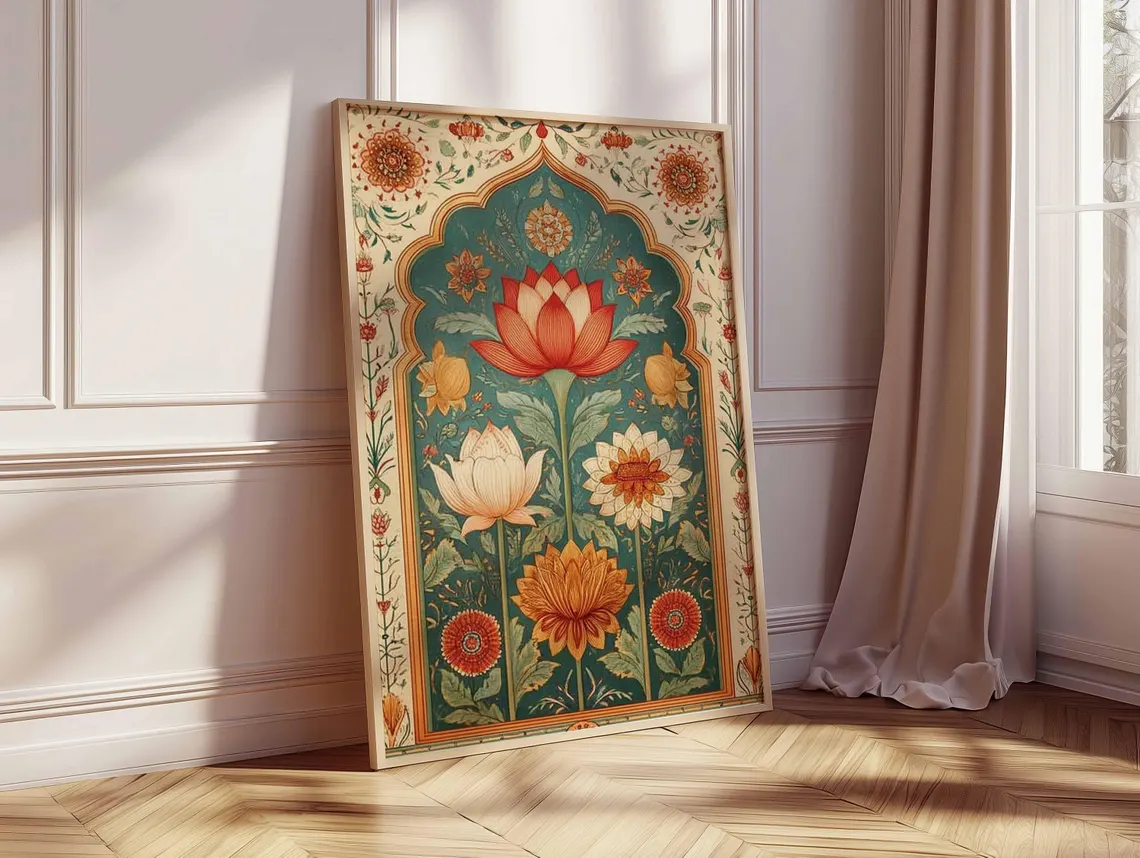 Lotus Flower Wall Art Poster,  - Ethnic Fashion India review and price