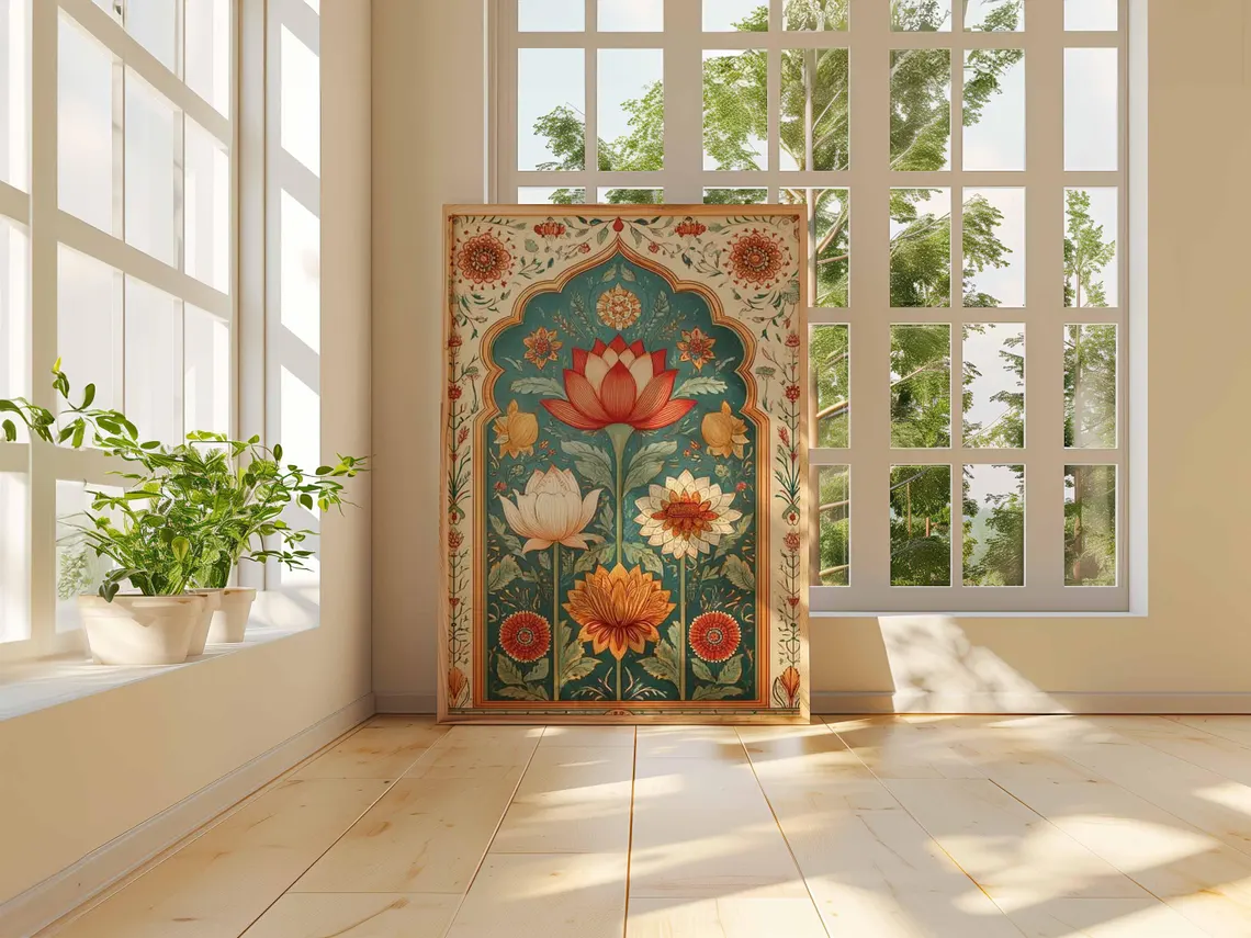 Lotus Flower Wall Art Poster,  - Ethnic Fashion India review and price