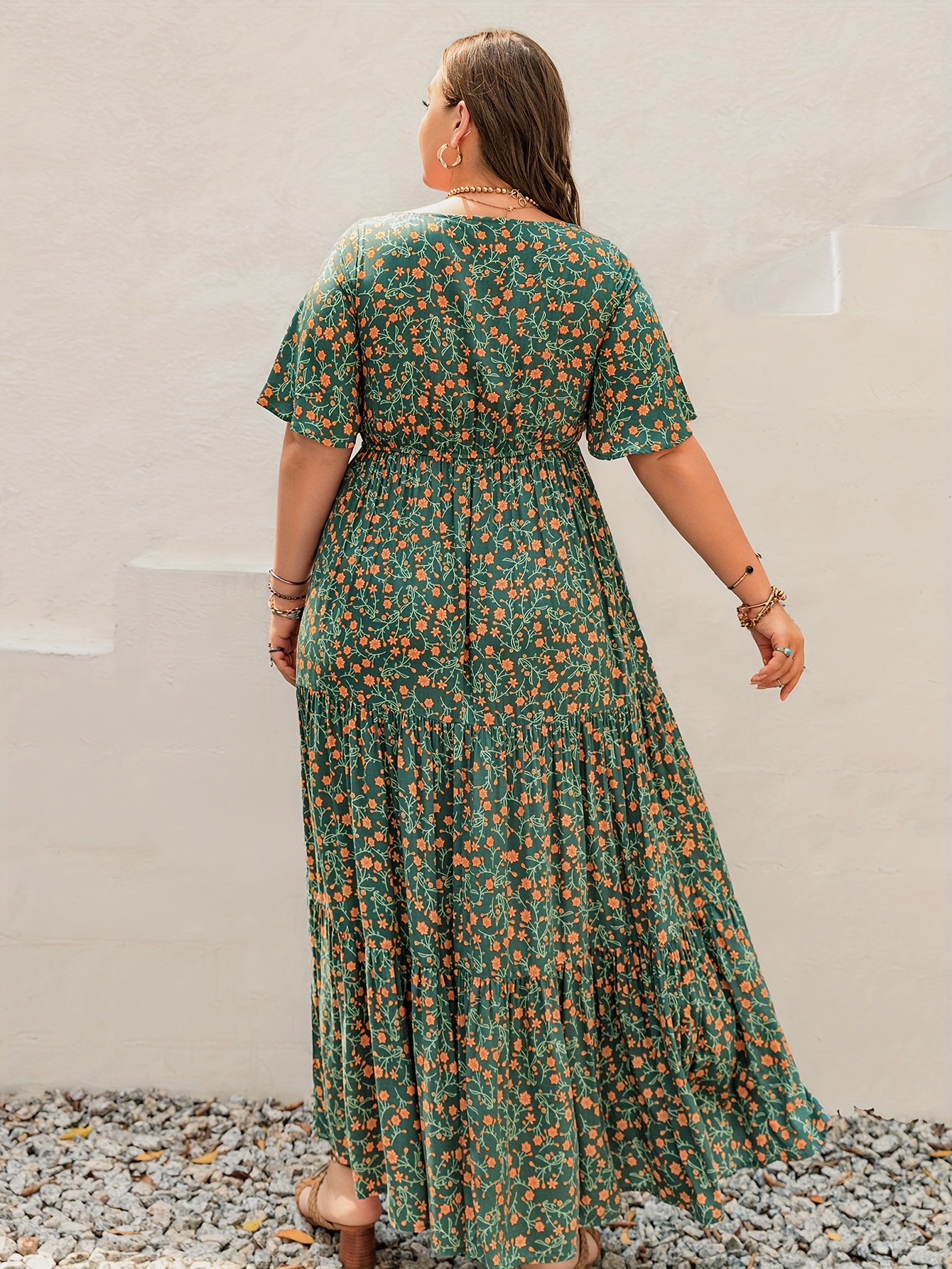 Plus Size Bohemian Long Dress  - Ethnic Fashion Dress review and price