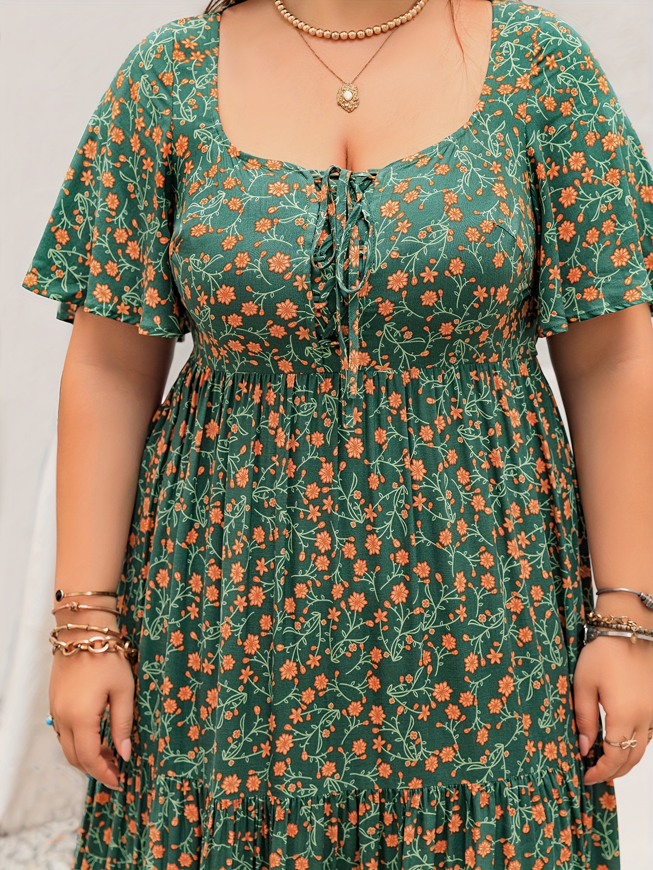 Plus Size Bohemian Long Dress  - Ethnic Fashion Dress review and price