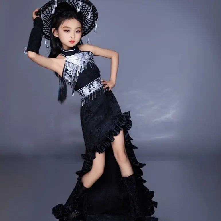 Children's Suit Trailing Skirt - Ethnic Fashion Runway review and price