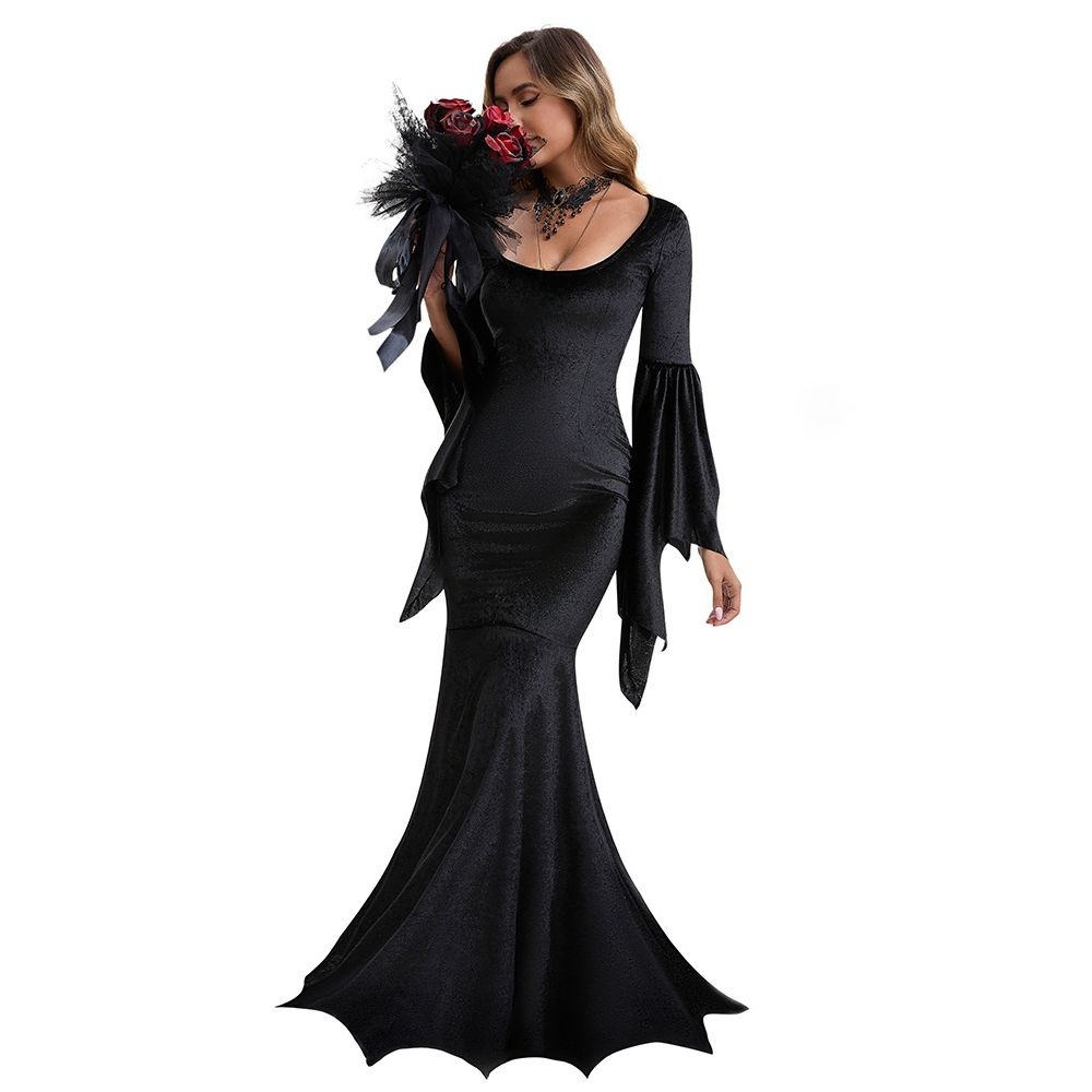 Gothic  Bat Witch Long Dress H - Ethnic Clothing & Online Fashion Store Khaadi Uk review and price