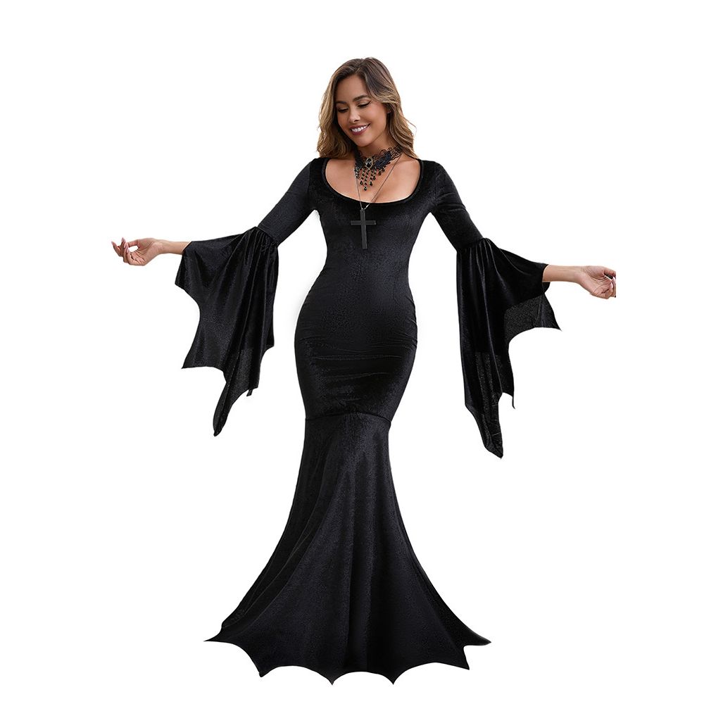 Gothic  Bat Witch Long Dress H - Ethnic Clothing & Online Fashion Store Khaadi Uk review and price