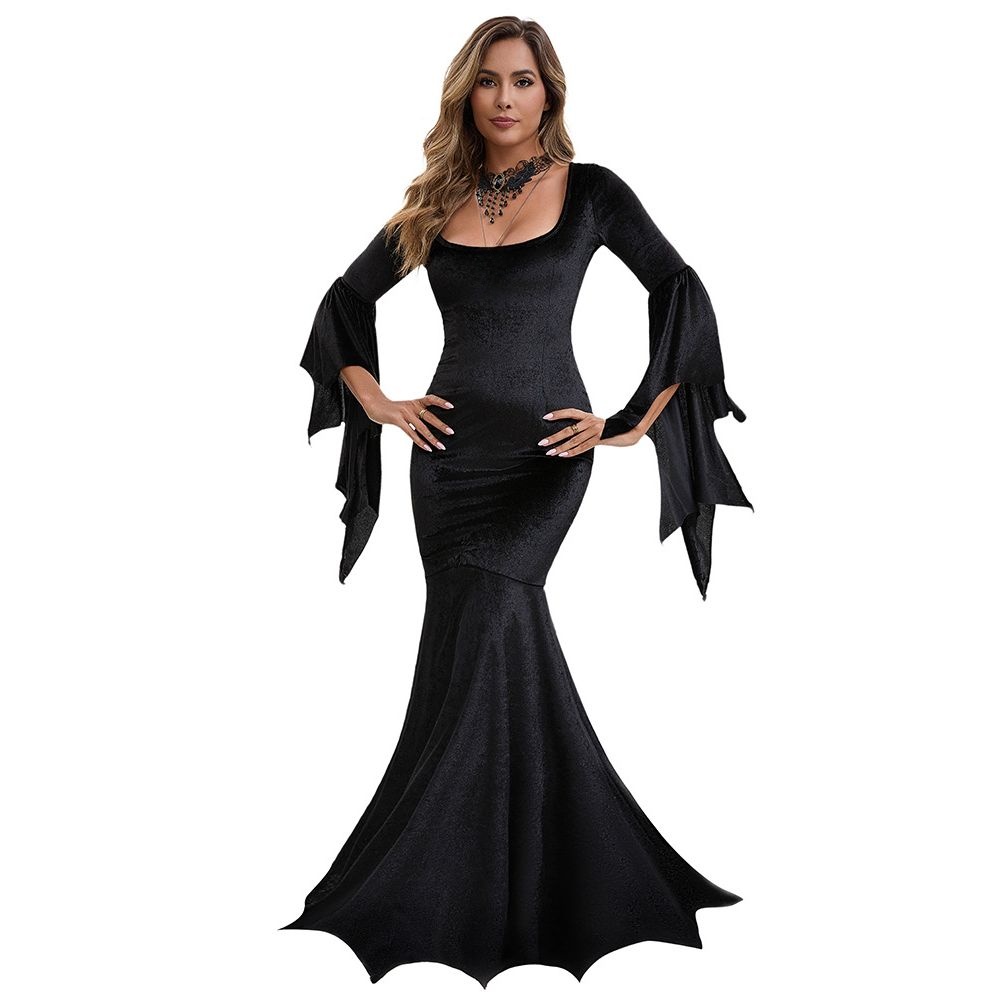 Gothic  Bat Witch Long Dress H - Ethnic Clothing & Online Fashion Store Khaadi Uk review and price