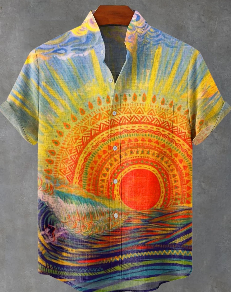 New Ethnic Style Sunset 3D Pri - Ethnic Fast Fashion review and price