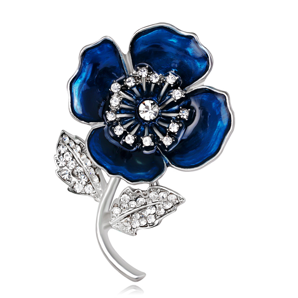 Enameled Red Poppy Flower Broo - Ethnic Fashion Uk review and price