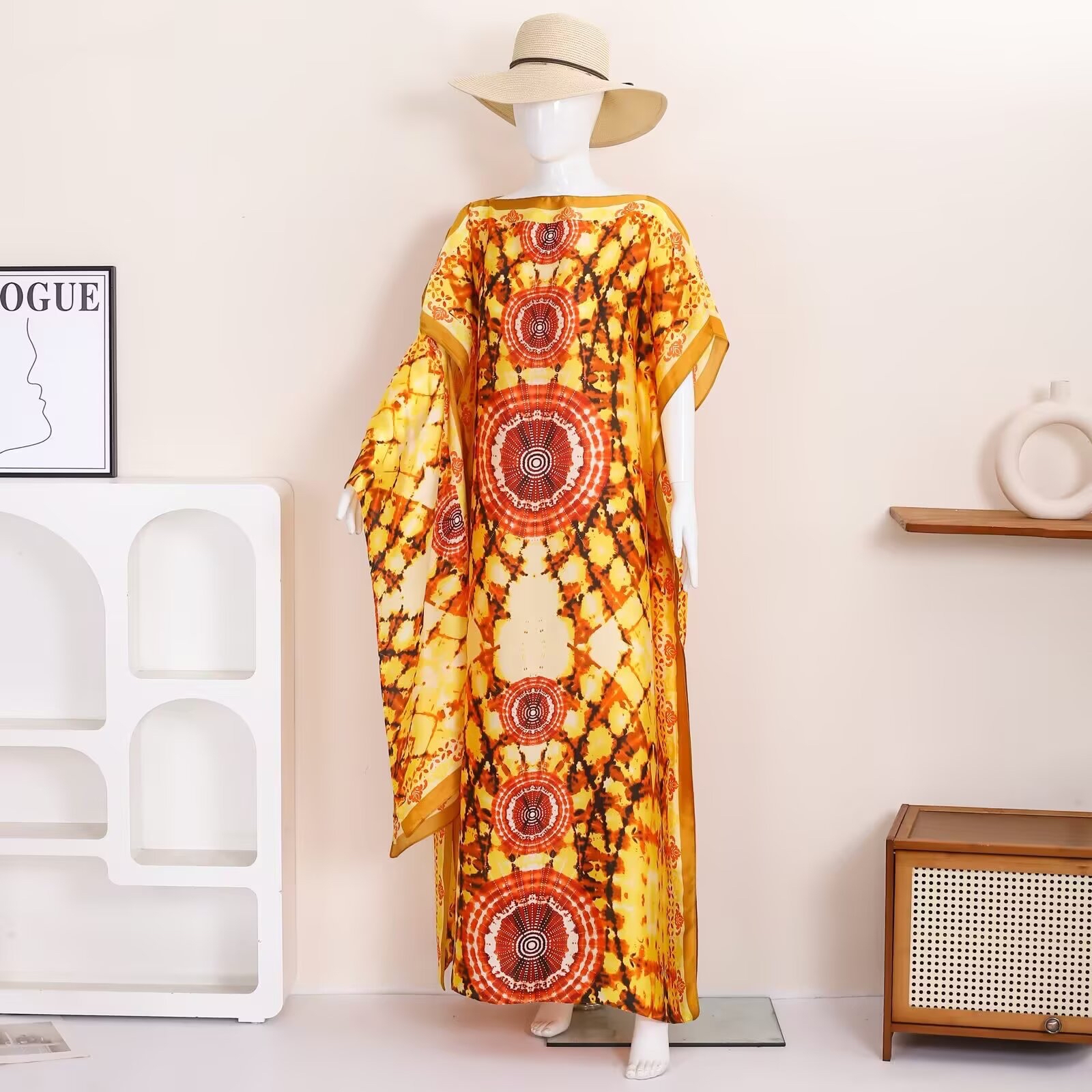 1 retro ethnic geometric print - Ethnic Fashion Dress review and price
