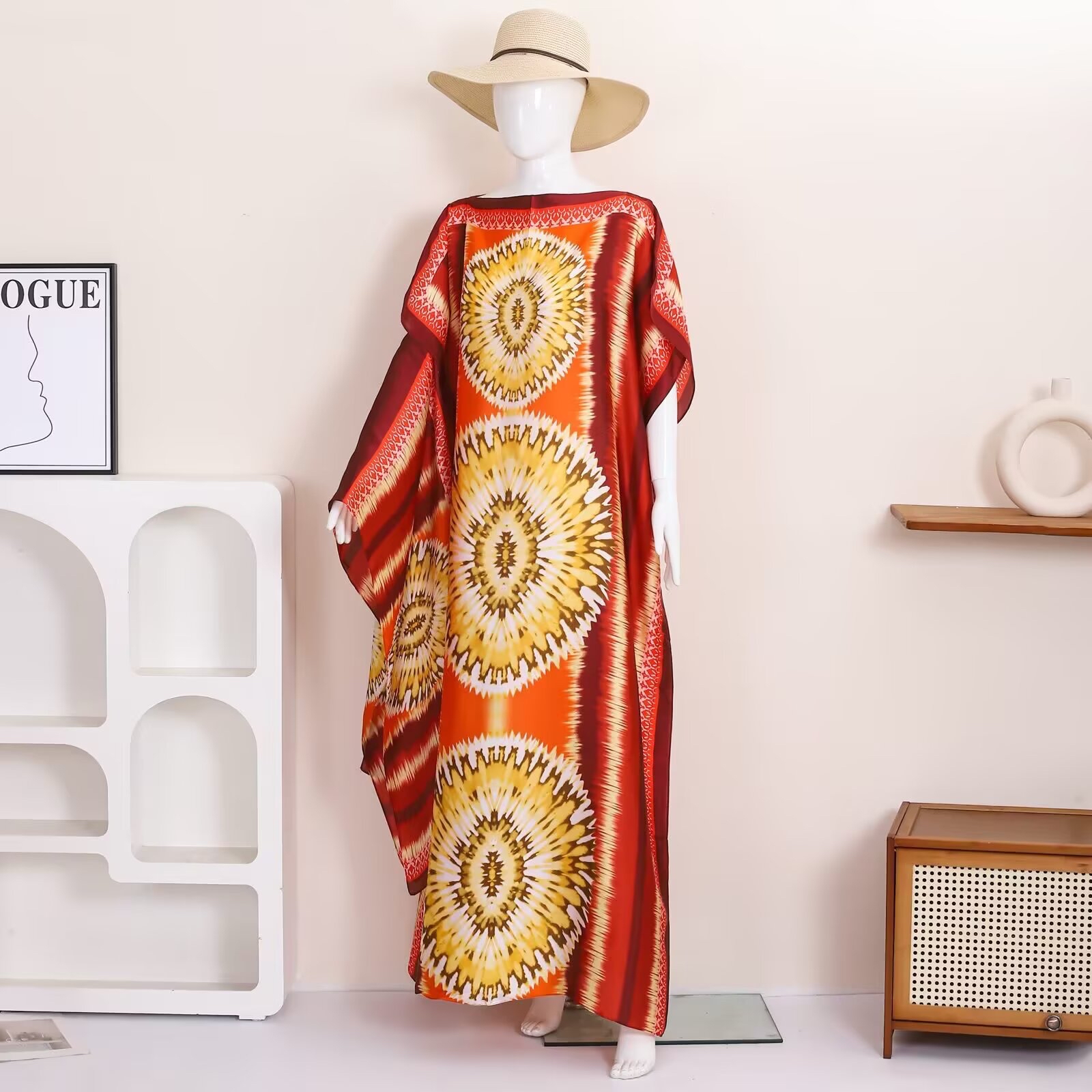 1 retro ethnic geometric print - Ethnic Fashion Dress review and price