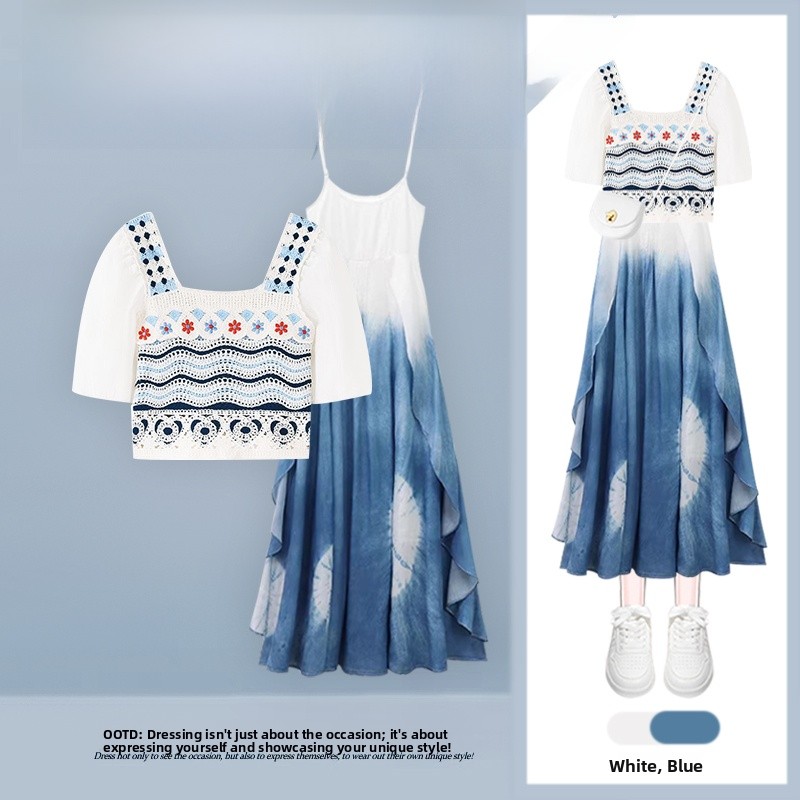 Retro Hooked Floral Short Slee - Ethnic Fashion Dress review and price