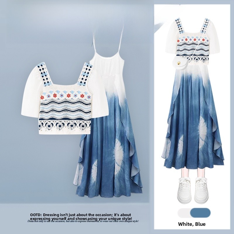Retro Hooked Floral Short Slee - Ethnic Fashion Dress review and price