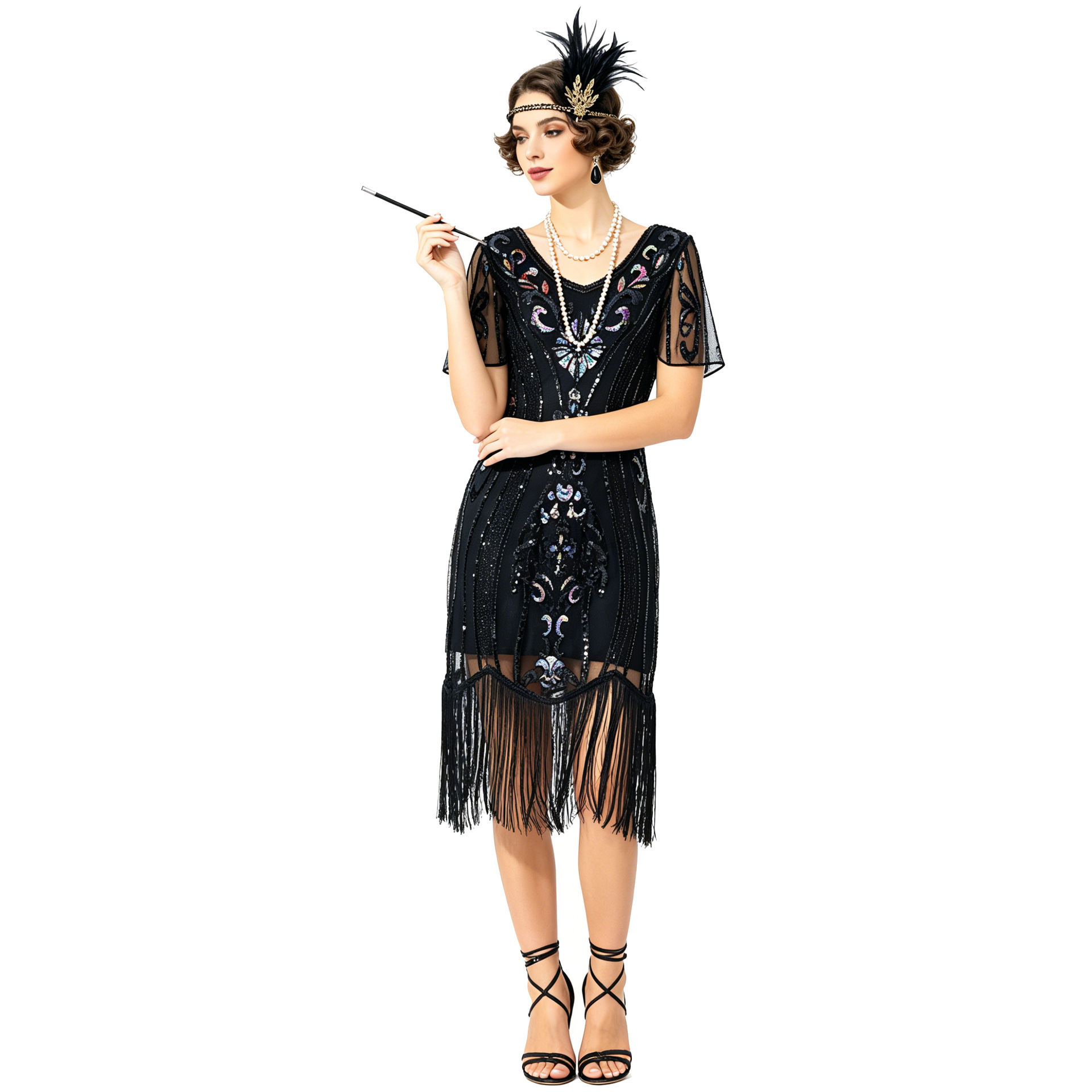 New Vintage Sequin Tassel Dres - Ethnic Gown review and price