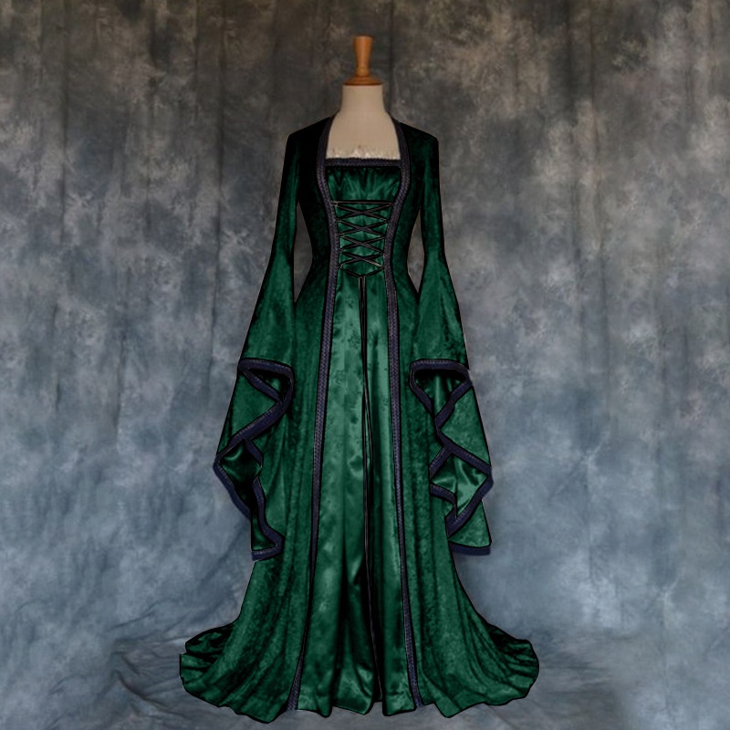 Retro Medieval Court Dress Wom - Ethnic Gown review and price
